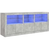  Komoda s LED svjetlima siva boja betona 162 x 37 x 67 cm | shoptok.hr
