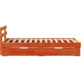  Krevetna konstrukcija s ladicama s uzglavljem s pohranom Voštano smeđa 100 x 200 cm | shoptok.hr