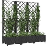  Vrtna žardinjera s rešetkom crna 120x40x121,5 cm PP | shoptok.hr
