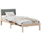  Okvir kreveta smeđe i tamnosivo 75 x 190 cm Masivna borovina | shoptok.hr