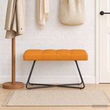  Klupa s gumbastim tkanjem Tamno žuta 80 x 40 x 46 cm Tkanina | shoptok.hr