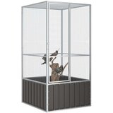  Kavez za ptice antracit 111 x 107 x 211 5 cm pocinčani čelik | shoptok.hr