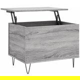 Maison Chic Klubska mizica - kavna mizica - Nizka mizica siva sonoma 60x44,5x45 cm inženirski les, (21753249) | Shoptok.si