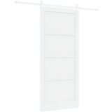 vidaXL klizna vrata s hardverskim setom Bijela 93x211 cm Čvrsti bor | shoptok.hr