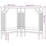  Kutna pergola s klupom od impregnirane borovine | shoptok.hr