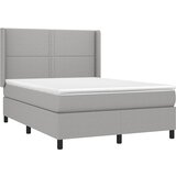 Krevet s oprugama i madracem svjetlosivi 140x190 cm od tkanine | shoptok.hr