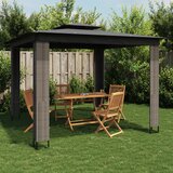 vidaXL Paviljon z dvojno streho antracit 2,94x2,94 m jeklo | Shoptok.si