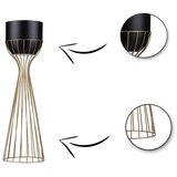 Metalna saksija LOFT 68x20 cm zlatna/crna | Eponuda.com