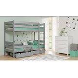 Molarem Home Drveni dječji krevet na kat Gagatek Lux - sivi - 180x80 cm - Dodatni krevet | shoptok.hr