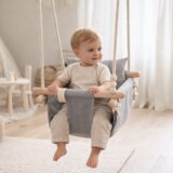 Ginger Home Dečija drvena ljuljaška skandi– meko pamučno sedište sa naslonom ( W01D206 ) | Eponuda.com
