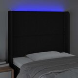  LED uzglavlje crno 83 x 16 x 118/128 cm od tkanine | Eponuda.ba