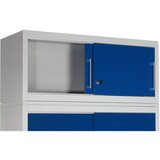 mauser Omara z drsnimi vrati, kot nastavek za širino 1200 mm, VxŠxG 500 x 1200 x 420 mm, svetlo siva | Shoptok.si