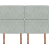vidaXL Naslon za glavu s kristalnim gumbima tufted svjetlosivi 140 cm baršun | shoptok.hr