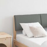 vidaXL Tapecirano vzglavje Temno siva 120 cm Masivno borovo les | Shoptok.si