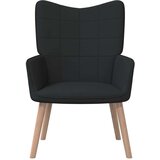  Stolica za opuštanje od tkanine crna | shoptok.hr