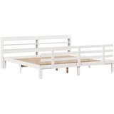  Okvir kreveta s uzglavljem bez madraca bijeli 200x200 cm - Bijela 200 x 200 cm | shoptok.hr