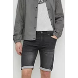 PepeJeans Jeans kratke hlače SLIM GYMDIGO SHORT moške, črna barva, PM801075XG7
