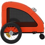 Prikolica za bicikl za ljubimce narančasto-siva tkanina/željezo | shoptok.hr
