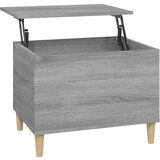 Maison Chic Klubska mizica - kavna mizica - Nizka mizica siva sonoma 60x44,5x45 cm inženirski les, (21753110) Cene