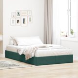  Otomanski krevet s pohranom Tamnozelena 120 x 200 cm Baršun | shoptok.hr