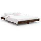 The Living Store Posteljni okvir dimljeni hrast 140x190 cm inženirski les - Posteljni Okvir, (21531722) | Shoptok.si