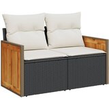  13-dijelni set vrtnih sofa s jastucima poliratan crni | shoptok.hr