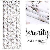  Curtain SERENITY color white printed theme vegetable style classic silver silver metal eyelets blackout 140x250 AmeliaHome | shoptok.hr