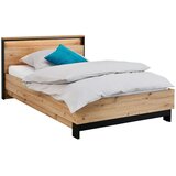 Voleo postelja 120 cm x 200 cm , leseni material črna, hrast artisan | Shoptok.si