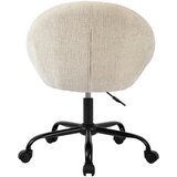 MID.YOU VRTLJIVI STOL kovina, tekstil bela, bež | Shoptok.si