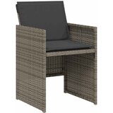  3-dijelni bistro set od poliratana s jastucima sivi | shoptok.hr