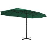  Vrtni suncobran s aluminijskom šipkom 460 x 270 cm zeleni | shoptok.hr