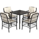  5-dijelni vrtni blagovaonski set s jastucima od poliratana crni | shoptok.hr