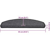  Prostirke za stepenice 20 kom 65x24x4 cm antracit poluokrugle velike | shoptok.hr