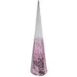 cone, jelka, svetlucava, roze, LED, 80cm ( 760013 )