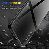 INORCO Teksturni ovitek iz ogljikovih vlaken za Infinix Hot 20i 4G, hrbtna stran iz kaljenega stekla, mehka torbica za telefon z okvirjem TPU, (22036097) | Shoptok.si