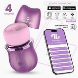 INTOYOU App Series Suvi Stimulator with Licking, Biting, Suction and Vibration USB-C with APP Purple Cene