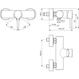 Ideal Standard Mat črna stenska armatura za tuš Silk Black – | Shoptok.si
