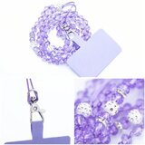  Obesek za telefon CRYSTAL DIAMOND / dolžina vrvice 74cm (37cm v zanki) / okrog vratu vijolična | Shoptok.si