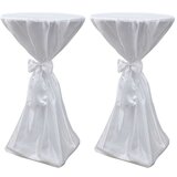 vidaXL Pregrinjalo za Mizo 80 cm Bele Barve s Trakom 2 kosa cene