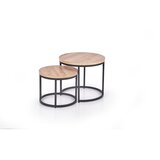  Set od 2 konferencijska stolića JENO hrast/crna | Eponuda.com
