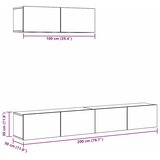  3-dijelni set TV ormarića siva betona konstruirano drvo | shoptok.hr