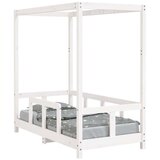  Otroški posteljni okvir bel 70x140 cm trdna borovina, (20787635) | Shoptok.si