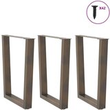  Noge jedilne mize V-oblika 3 kosi naravno jeklo 70x(72-73,3) cm, (21828663) | Shoptok.si