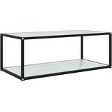 vidaXL Klubska mizica bela 100x50x35 cm kaljeno steklo Cene