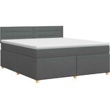  Boxspring krevet s madracem Tamnosiva 140 x 190 cm Tkanina | shoptok.hr