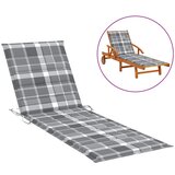 vidaXL Jastuk za ležaljku sivi karirani 200 x 70 x 3 cm tkanina Oxford cijene