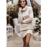 Beloved Melania pletena obleka bež | Shoptok.si