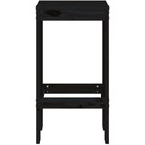 vidaXL barski stolci 2 kom crni 40 x 36 x 75 cm od masivne borovine | shoptok.hr