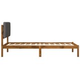  Krevetni okvir s tapiciranim uzglavljem Prirodna i svjetlosiva - Prirodna i svjetlosiva 90 x 200 cm | shoptok.hr