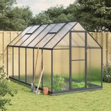  The Living Store Rastlinjak z okvirjem antracit 334x169x202 cm aluminij - Rastlinjak, (21495802) Cene